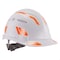 Ergodyne Reflective Hard Hat with Safety Helmet Sticker , Orange 8961 - alternate 1